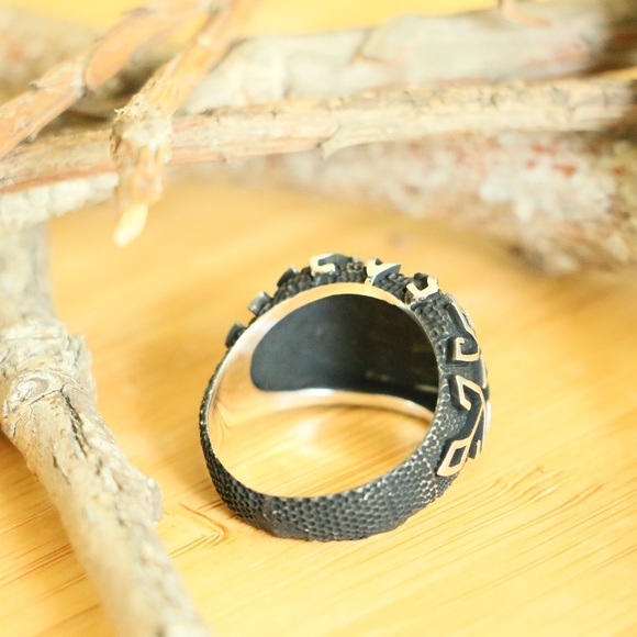 925Sterling Silver Viking Men's Rings Size 10 - Picture 7 of 8